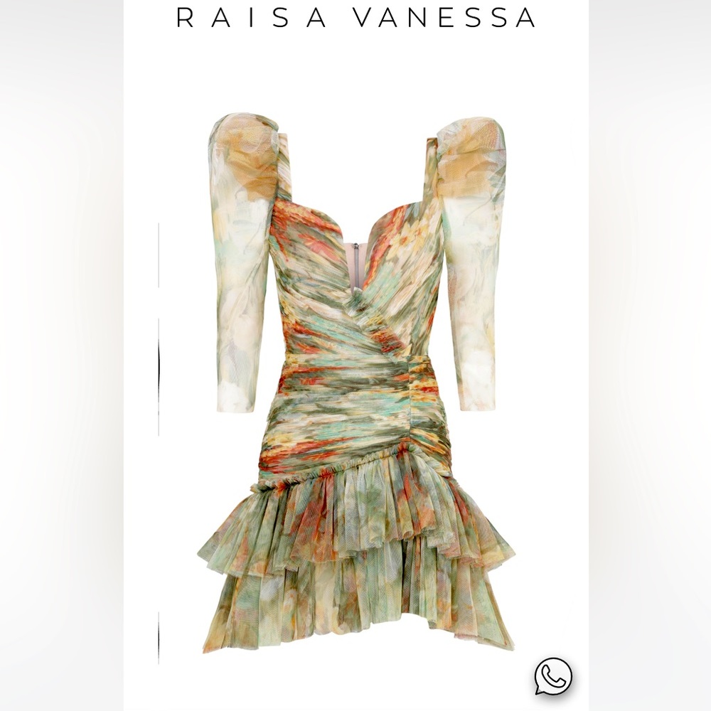 Raisa Vanessa floral draped mini dress